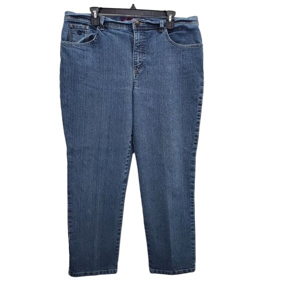 Gloria‎ Vanderbilt Woman's Medium Rinse Tapered Leg Mom Jeans Plus Size 16 - Picture 1 of 4